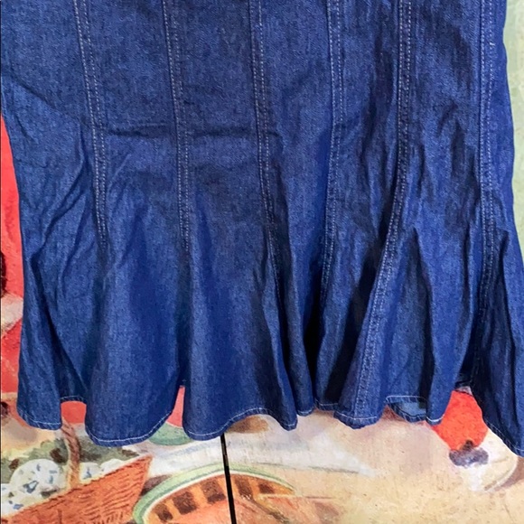 NWT denim jeannfishtail skirt w elastic waist - Picture 3 of 7